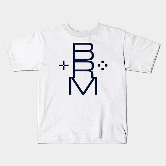 Boss Rush Media Letter Logo Vertical Blue Kids T-Shirt by Boss Rush Media | Boss Rush Network